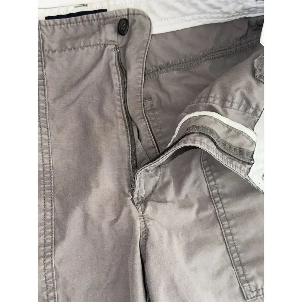 Banana Republic Men's Gray Ripstop Utility Cargo Shorts Size 33